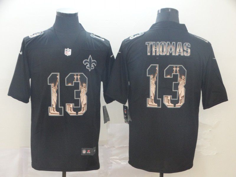 Men New Orleans Saints #13 Thomas Black Nike Goddess fashion Edition NFL Jerseys